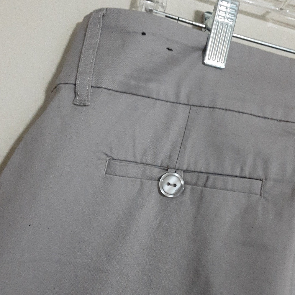 Kut Gray Cropped Pants Trouser 12 Casual Vacation Resort Stretch Beach Retro Y2k - Picture 6 of 13